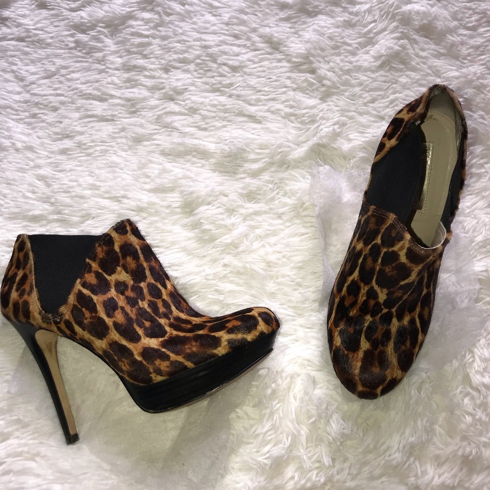 INC Leopard Print Ankle Boots